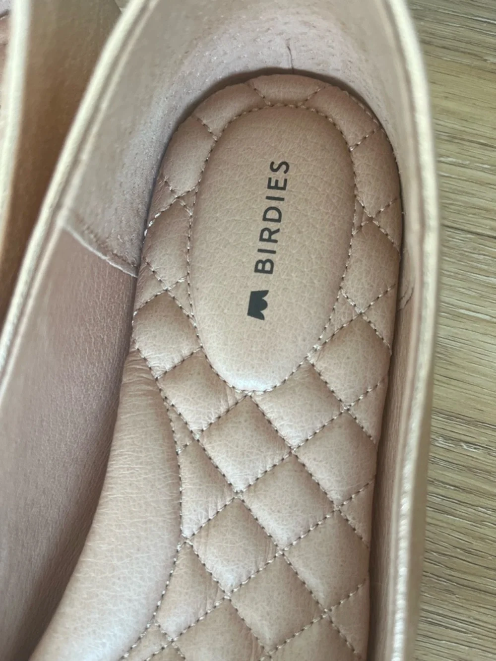 Birdies Goldfinch Leather Point Toe Ballet Flats Rose Gold, 7.5